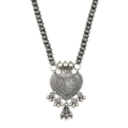 Antique Oxidised Silver Necklace