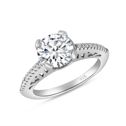 Silver Solitaire Ring