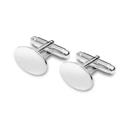 Plain Silver Cufflinks